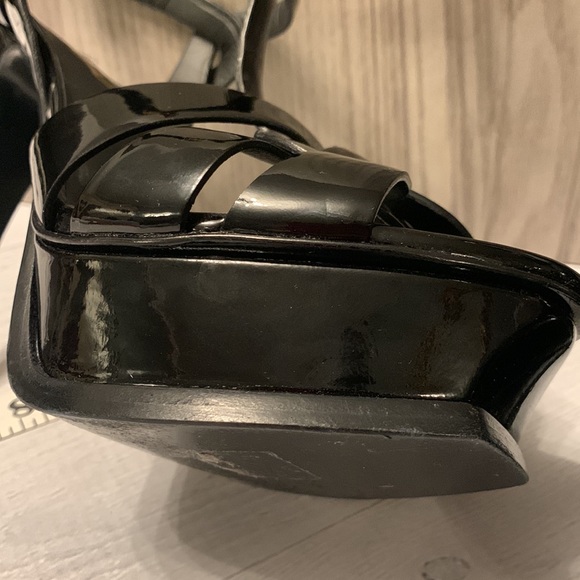 YSL Tribute Patent Leather Platform Sandal - Picture 7 of 11